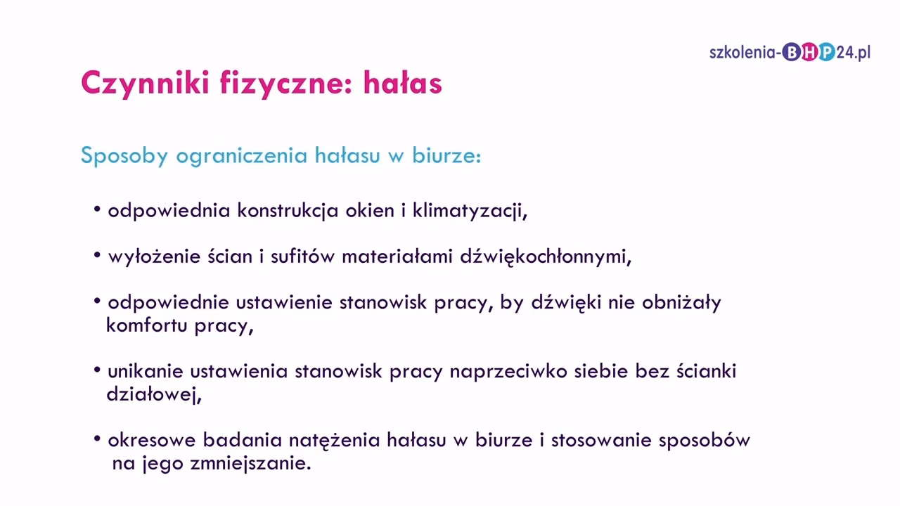 Jakie są czynniki fizyczne na stanowisku pracy?