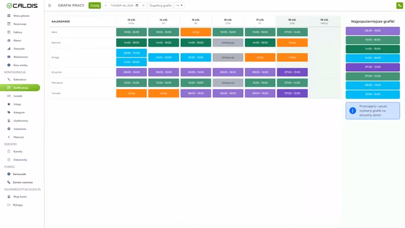 W jakim programie zrobić grafik do pracy?