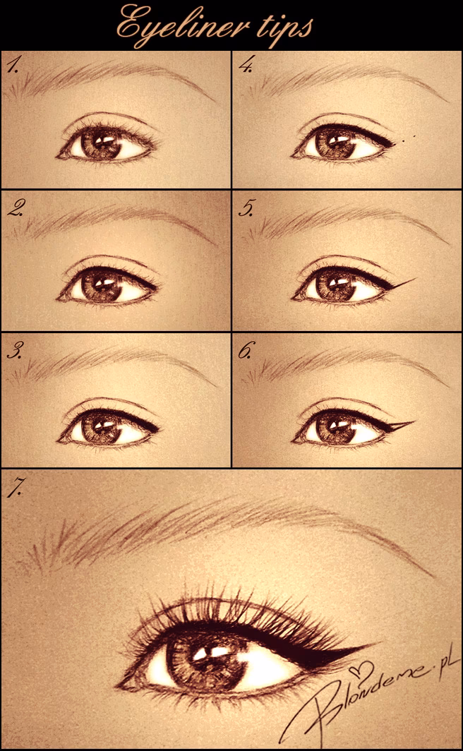 Jak malować eyelinerem opadające powieki?